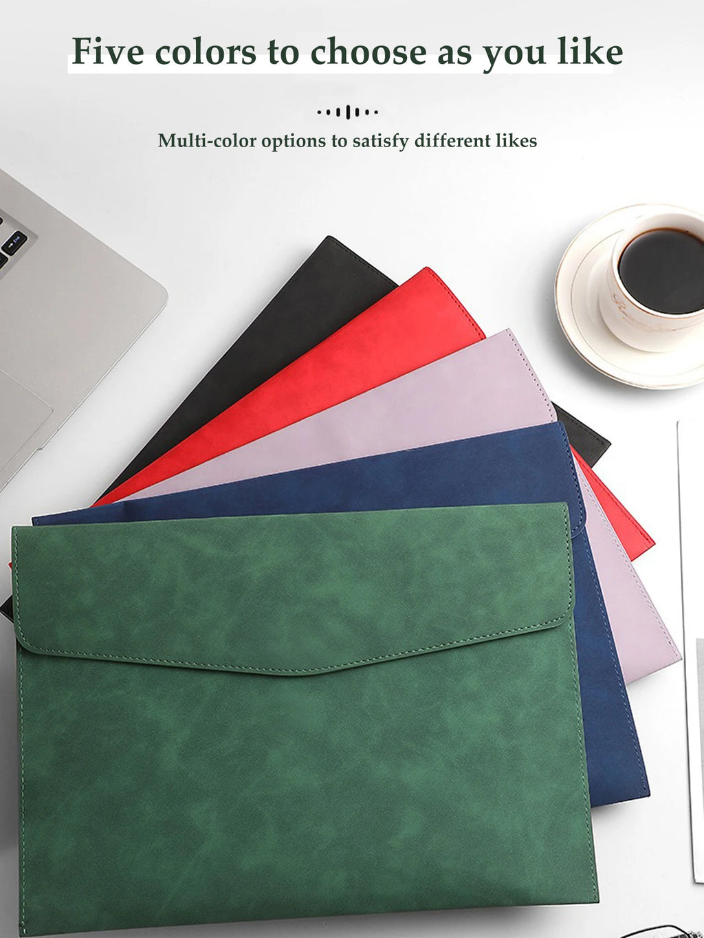 1pcs Leather A4/A5 File Bag Waterproof Wear-resistant Ultra-large Capacity Folder Business Office School File Storage Supplies