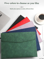 1pcs Leather A4/A5 File Bag Waterproof Wear-resistant Ultra-large Capacity Folder Business Office School File Storage Supplies