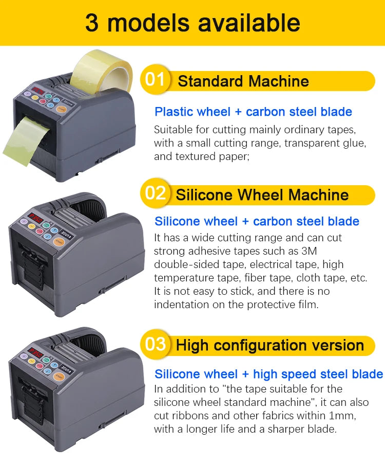 Automatic Tape Dispenser Cutting Machine 6-60mm Adhesive Tape Ribbon Intelligent Double Sided Cutter 110V 220V