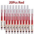 1-20Pcs Needle Type Gel Ink Pens Black/Blue/Red 0.5mm Liquid Ballpoint Pen Students Stationery School Office Writing Tool