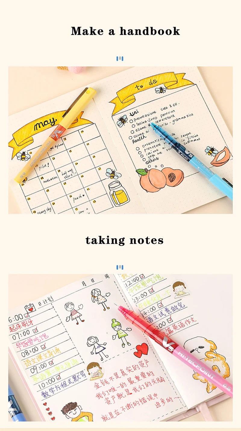 Japan PILOT Gel Pens BX-V5 Art Supplies Color Pen Office Accessories School Student Stationery Can Be Matched with Ink Bladder