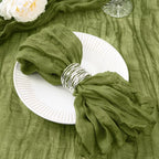12 PCS Gauze Table Napkins 20x20 Inch Soft Cheesecloth Wrinkled Dinner Napkins for Weddings Party Reception Anniversary