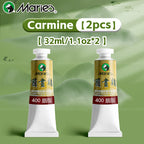 Marie's Chinese Painting Pigment Set,2pcs 20 Colors 32ml/1.13oz Tube,Watercolor Sumi Paint Kit for Drawing,Writing,Ink,Landscape