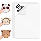 10 Sheets A4 Vinyl Sticker Paper Transparent Printabe Label for Inkjet Printer Self Adhesive Copy Paper Waterproof Sticker Decal