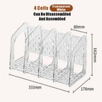 Acrylic A4 Storage Filing Box for Documents Plastic Paper File Organizer Vertical Magazine Rack Desk Folder Desktop Supplies