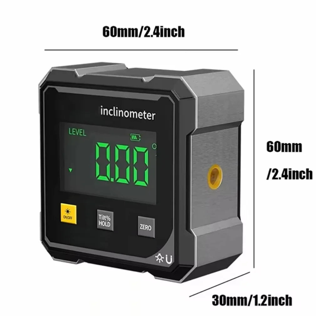 4-Side Magnetic Digital Angle Gauge With Laser Electronic Protractor Horizontometer Inclinometer Angle Ruler Slope Measuring