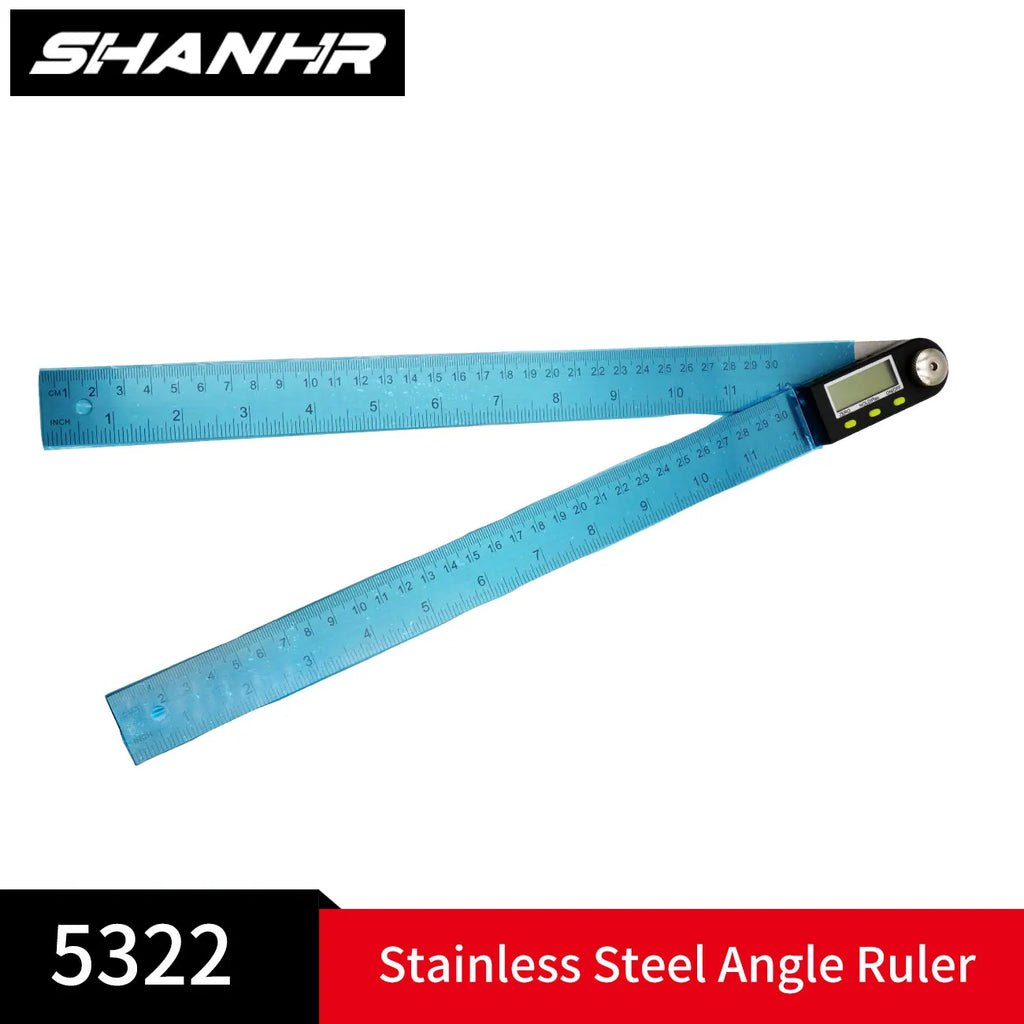 SHANHR 200 MM/300 MM Digital Angle Ruler Stainless Steel Electronic Angle Meter Electronic Protractor Goniometer Angle Gauge