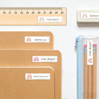 80/160/240pcs Personalized Name Stickers Custom Waterproof Labels Stick on Tag Kids Teacher Parents School Daycare - Rainbow 413
