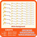 Custom Transparent Self-adhesive Baby Name Sticker Customised Kindergarten Tag in Hebrew Personalized Waterproof Stickers Label