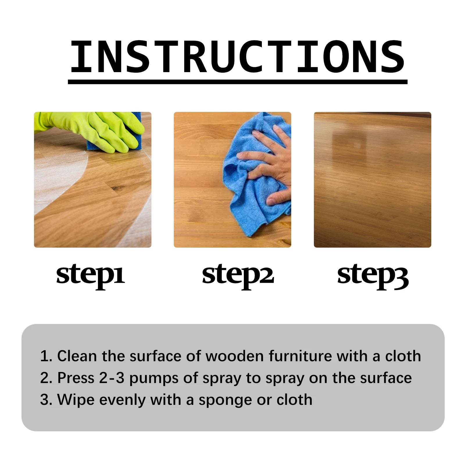 Beeswax Wood Polishing Spray Furniture Scratch Repair Floor Seasoning Wax   Restores Shine Waterproof Removes Wax Dirt Eco-Frien