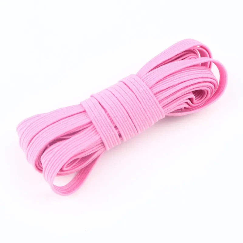5m 10m 20m 40m 90m Elastic Elastic Band 6mm Color Sewing Household Rubber Band Elastic Band Garment Sewing Accessories