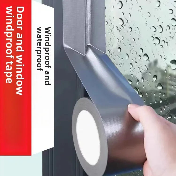 10m Silver - Gray Thick Industrial Tape: Waterproof/Windproof, Single - Sided, Wear - Resistant for Repair & Bundle Tasks