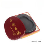 5-Inch Inkstone 6-inch 7-inch 8-inch Threaded Inkstone She Inkstone Rough Stone Brush Calligraphy Training Class Student Study