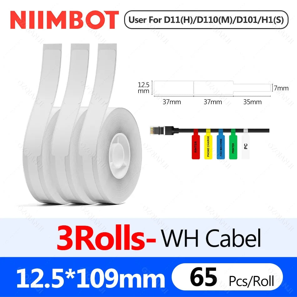 Niimbot D110 Label Printer Bluetooth Mini Adhesive Portable Smart Label Maker UV Without Ink For Office School Labeling Machine
