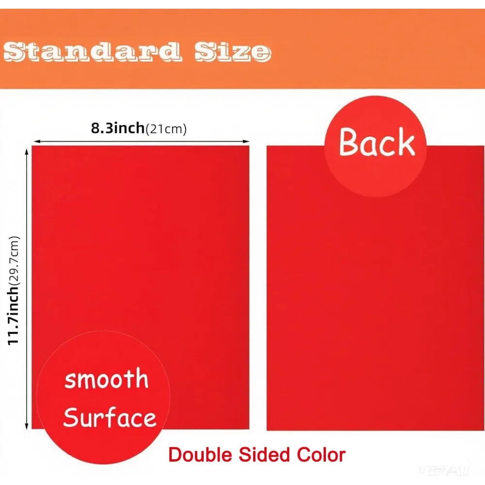 Colored Paper Sheets Bulk 100 Pack A4 Construction Craft Paper for Art Drawing School Classroom Supplies Arts Crafts Coloring 70gsm 19lb