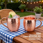 100% Copper Moscow Mule Mug Durable Coppery Beer Mugs 350ml Coffee Mug Milk Cup Pure Copper Bar Cup Drinkware