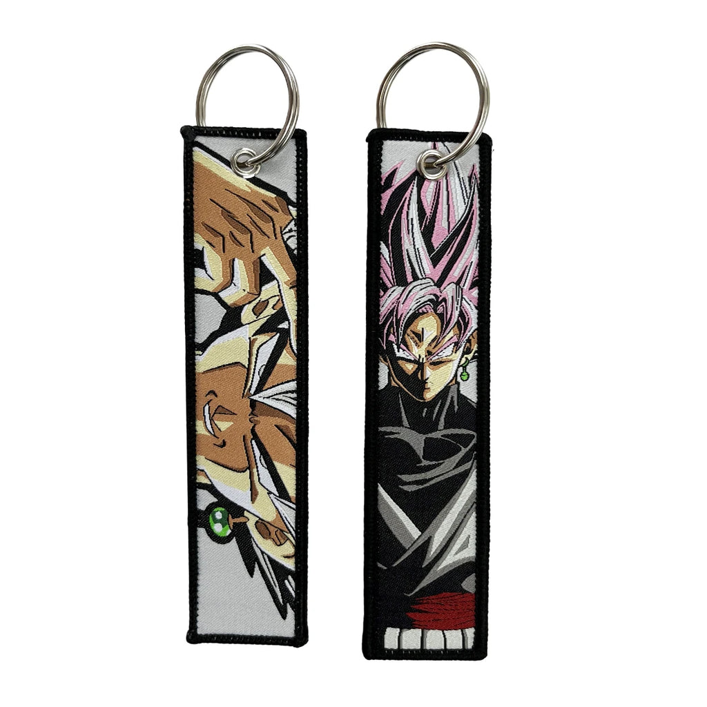 Dragon Ball Embroidery Cool Keychain Lanyard Anime Manga Series Badge Holder USB Pendant Portable Key Lanyard Accessories