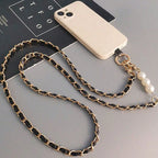 Mobile Phone Lanyard Women's Long Neck and Shoulder Strap Phone Case Universal Lanyard Long DYM Crossbody Pearl Pickup Chain