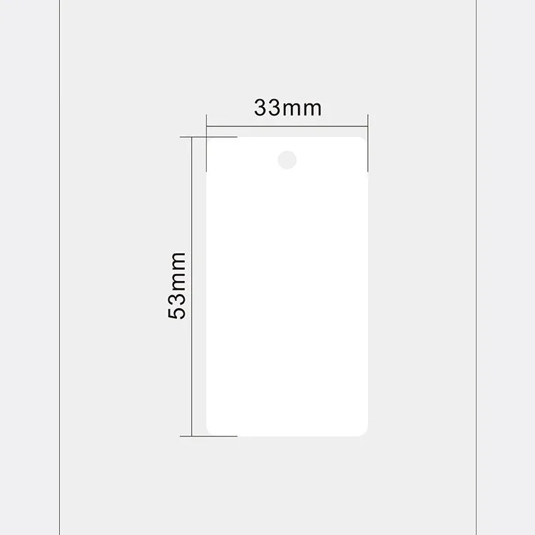 1000pcs Waterproof Hang Tags Transparent Frosted PVC Cards Clothing Hang Tags Price Tag Wear-resistant Durable Thickness 0.27mm