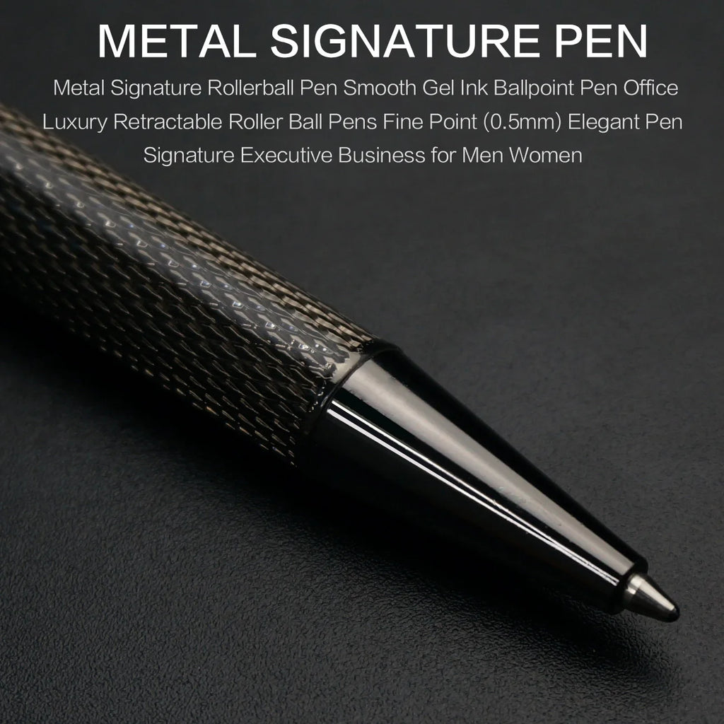 STONEGO Classic Luxury Rollerball Pens, Stainless Steel Roller Ball Pen for Men Women, School, Office, Executive, Business