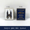 1PC Deluxe Vintage Brass Clip Heavy Metal Binder Paper Clamps Double-sided Pattern for Office Kitchen, Drawing Board, Art Crafts