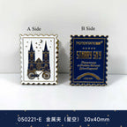 1PC Deluxe Vintage Brass Clip Heavy Metal Binder Paper Clamps Double-sided Pattern for Office Kitchen, Drawing Board, Art Crafts