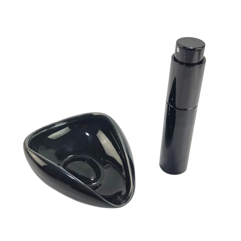 Coffee Bean Dosing Cup and Spoon Set, Ceramic Dosing Vessel Measuring Tray Kit for Coffee or Tea,  Espresso Accessories