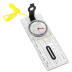 Compass Map Scale Ruler Multifunctional Survival Guiding Tool Folding Drawing waterproof for Outdoor Hiking Camping Survival