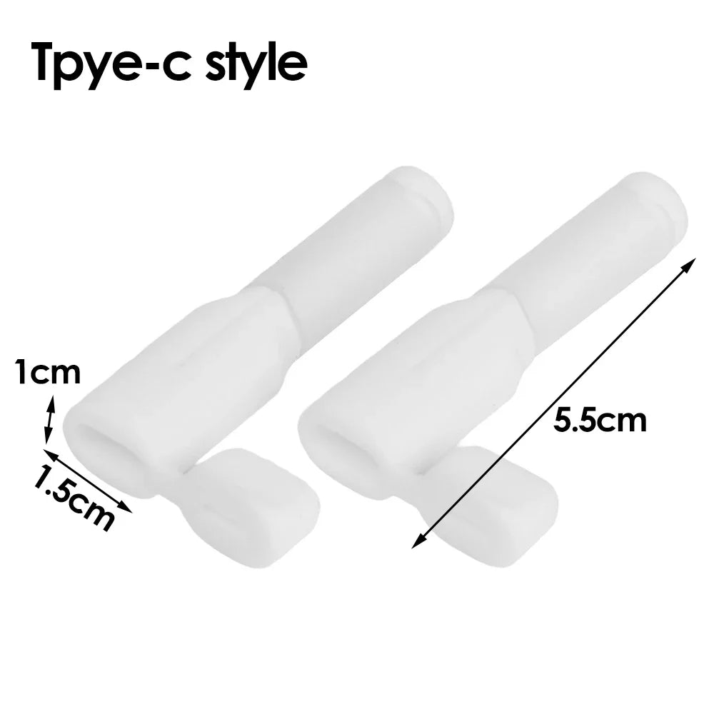 Soft Silicone Cable Winder Protectors for Dual USB C Android Charging Cable Saver Cord Organizer Wire Anti Break Protection