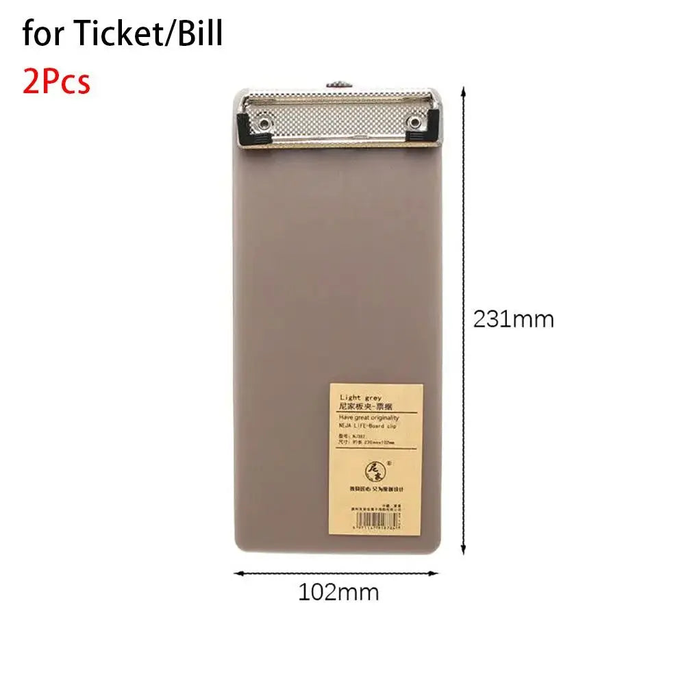 2Pcs Document Folder A6/A5/A4 Clipboard Ticket Bill Holder Hanging Cardboard File Folder Board Notepad Board Writing Pad