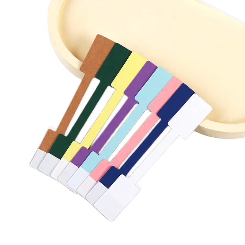100/2001.6x10cm 8 Color Price Tag for Jewelry Display Sticker Card Necklace Earring Bracelet Blank Square Label Packaging