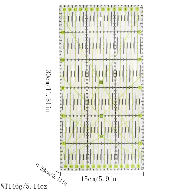 Yokoyama Acrylic Sewing Ruler For Patchwork Measuring Drawing Dressmaker Yardstick DIY Craft Quilting Cutting Accessories Tool