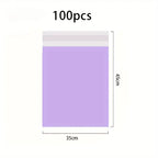 100Pcs Purple Courier Envelope Shipping Packaging Bags Poly Mailer Bag Waterproof Storage Bag Self Adhesive Seal Plastic Packagi