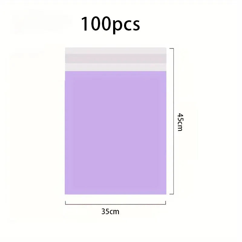 100Pcs Purple Courier Envelope Shipping Packaging Bags Poly Mailer Bag Waterproof Storage Bag Self Adhesive Seal Plastic Packagi