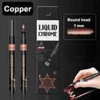 1Pcs Chrome Mirror Marker Pen 0.7mm 1mm 2mm DIY Reflective Paint Pen Permanent Gold Silver Copper Marker Model Painting Marking