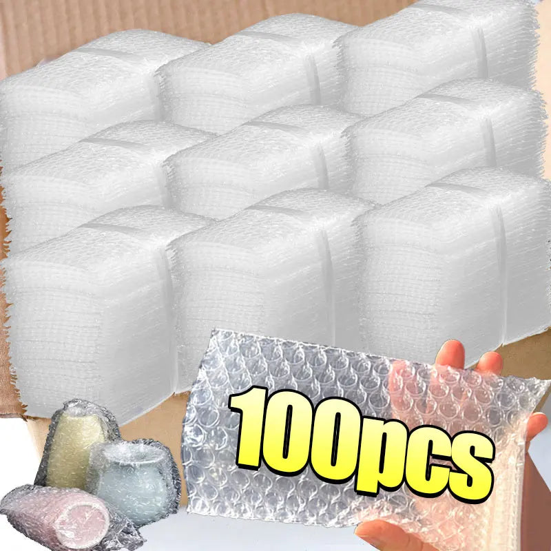 20-100pcs 15x20cm Bubble Mailers Plastic Wrap Envelope White Packing Bags Clear Shockproof Shipping Packaging Bag Film Wholesale