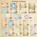 30 Sets Aesthetic Vintage Envelopes Letter Paper Kits DIY Postcard Invitation Cards Cover Letter Paper Stationery Supplies