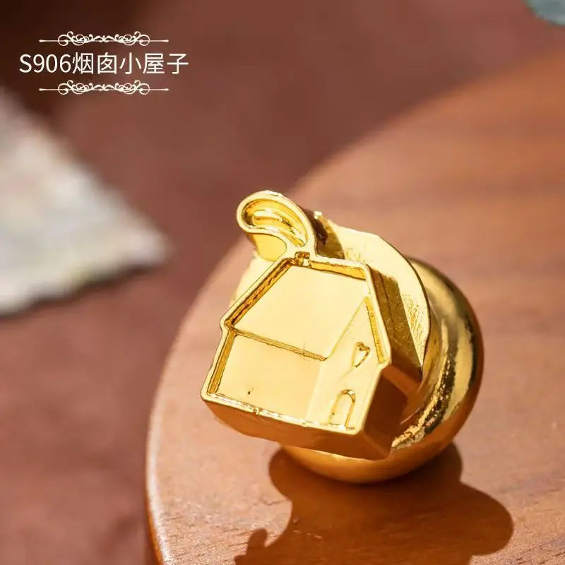 Plant Wax Stamp Seal Wax Print Thick Copper Head Carved Sealing Tool Holiday Party Invitation Letter Wedding Decorative