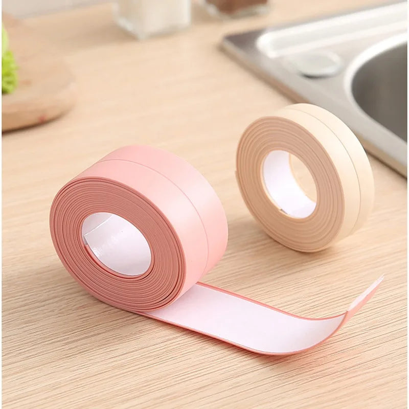 Waterproof Sealing Tape PVC Self Adhesive Bathroom Bath Wall Glue Sticker Kitchen Sink Caulk Mold Proof Seal Covering Tape Strip
