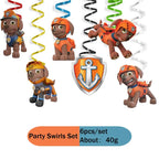 Zuma Paw Patrol Orange Birthday Decorations Cartoon Theme Kid Baby Shower Party Banner Balloon Plate Tablecloth Supplie Toy Gift