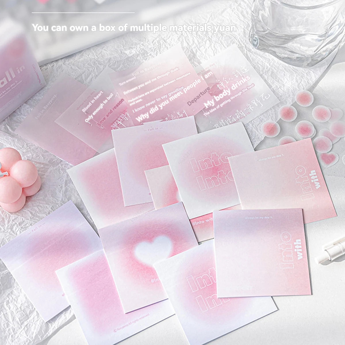 112Sheets Multifunctional Sticky Notes Portable Student Note Marker Writing Sticky Notes Self-Adhesive Easy To Apply Notepad