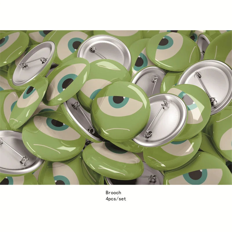 Monsters In Party Supplies Disposable Party Cutlery Plates Napkins Cup Birthday Party Decorations for Boys and Girls