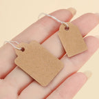 100pcs/lot  Price Label Tags String Tie Watch Jewelry Display Merchandise Price Label Paper Cards Rectangular Blank Price Tag