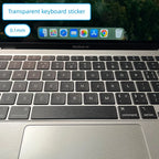 (Us American Style) Frosted Transparent White Mbp Keyboard Sticker Compatible with 13- 16inch MacBook Air/Pro Key Sticker Translucent Film to Prevent Keyboard Oiling