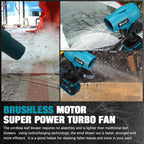 Electric Goddess Brushless Cordless Electric Air Blower Turbo Jet Fan Handheld Dust Blowing Tool For Makita 18V Battery Pin