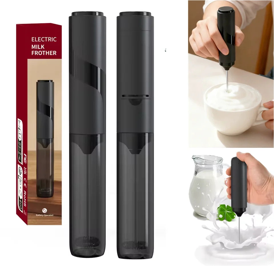 Handheld Egg Beater Froth Mixer Kitchen Stainless Steel Automatic Electric Coffee Milk Foaming Mixer Kitchen Whisk Tools
