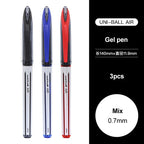 3/6pcs Japan Uniball Gel Pen AIR Straight Liquid Signature Pen UBA-188 Black Technology 0.5/0.7mm Free Writing School Supplies