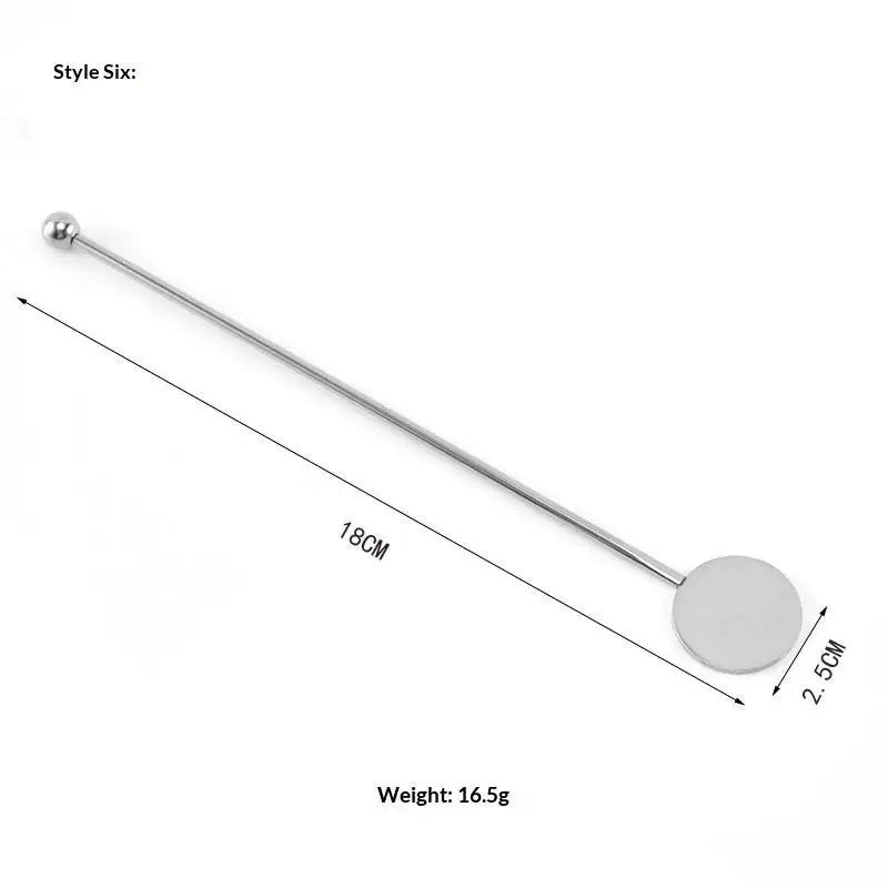 ♩Stainless Steel Stirring Stick Long Handle Bar Spoon Star Heart Shape Cocktail Stirrer For Coffee Milk Tea Home Cafe Decor 1PC