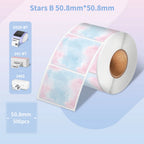 Phomemo PM-241BT Shipping Label Printer Label Sticker Round Label Square Label Rainbow Color DIY Logo Design Small Business
