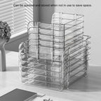 Office Desktop Organizer A4 Paper Drawer Storage Box Stackable File Cabinet Pen Holder Document Case Holder A4 Size Storage Box
